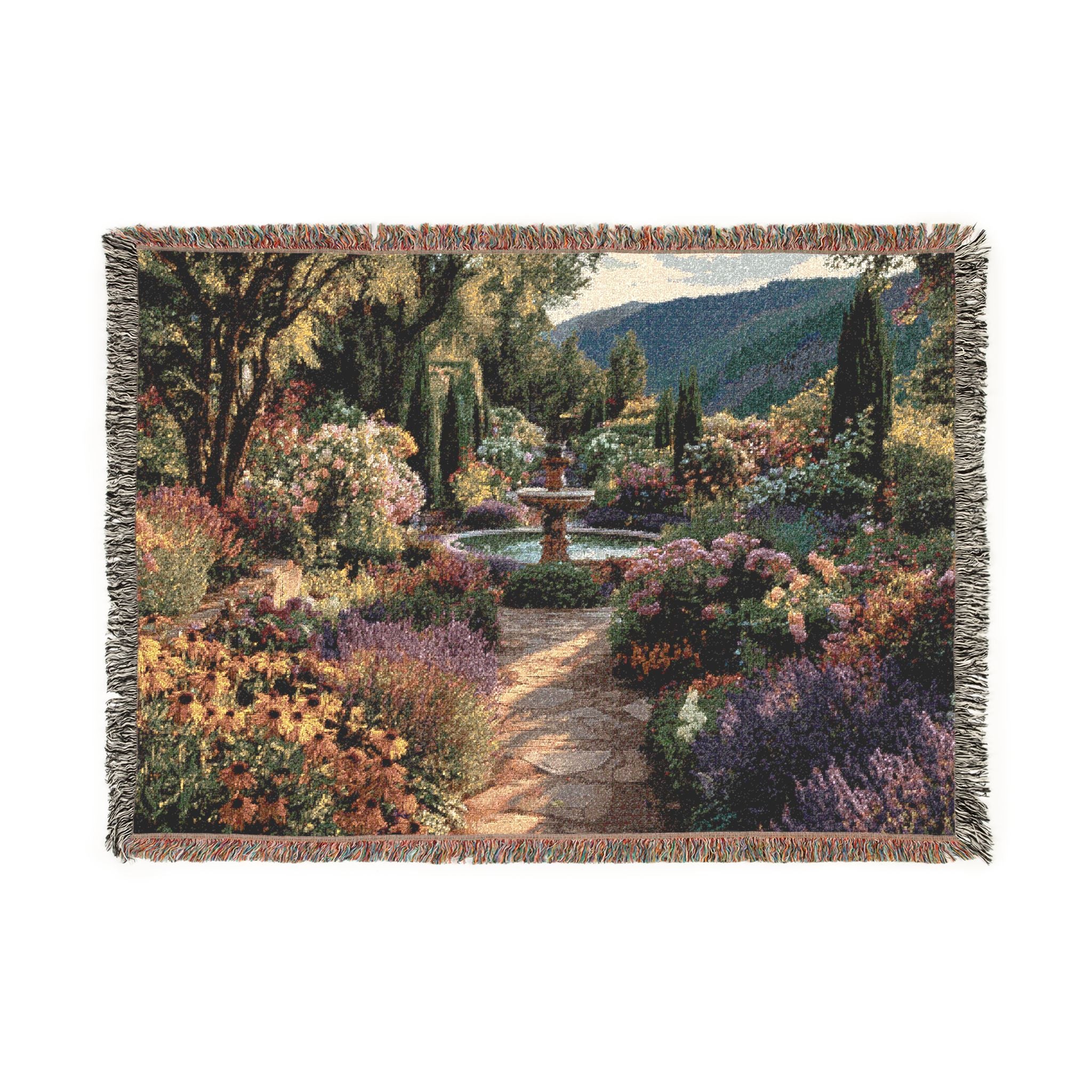 The Garden Path Woven Throw Blanket
