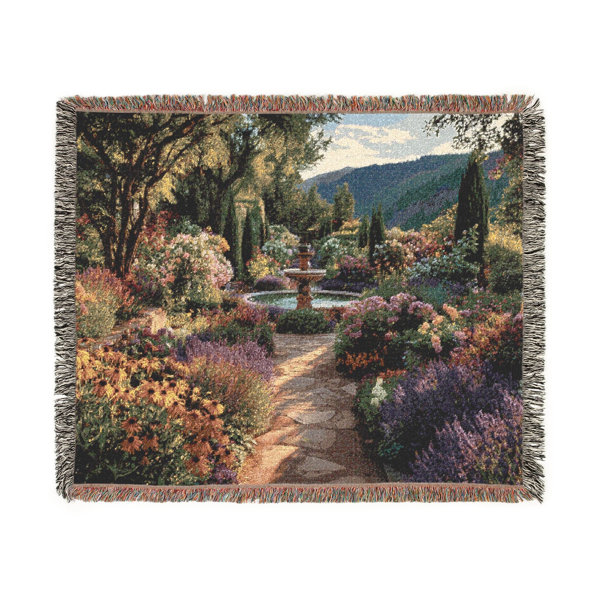 The Garden Path Woven Throw Blanket