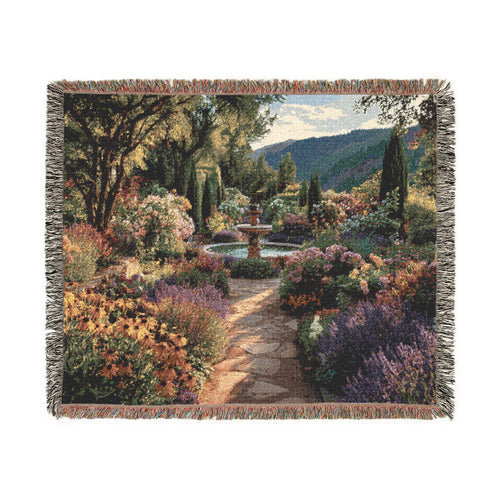 The Garden Path Woven Throw Blanket