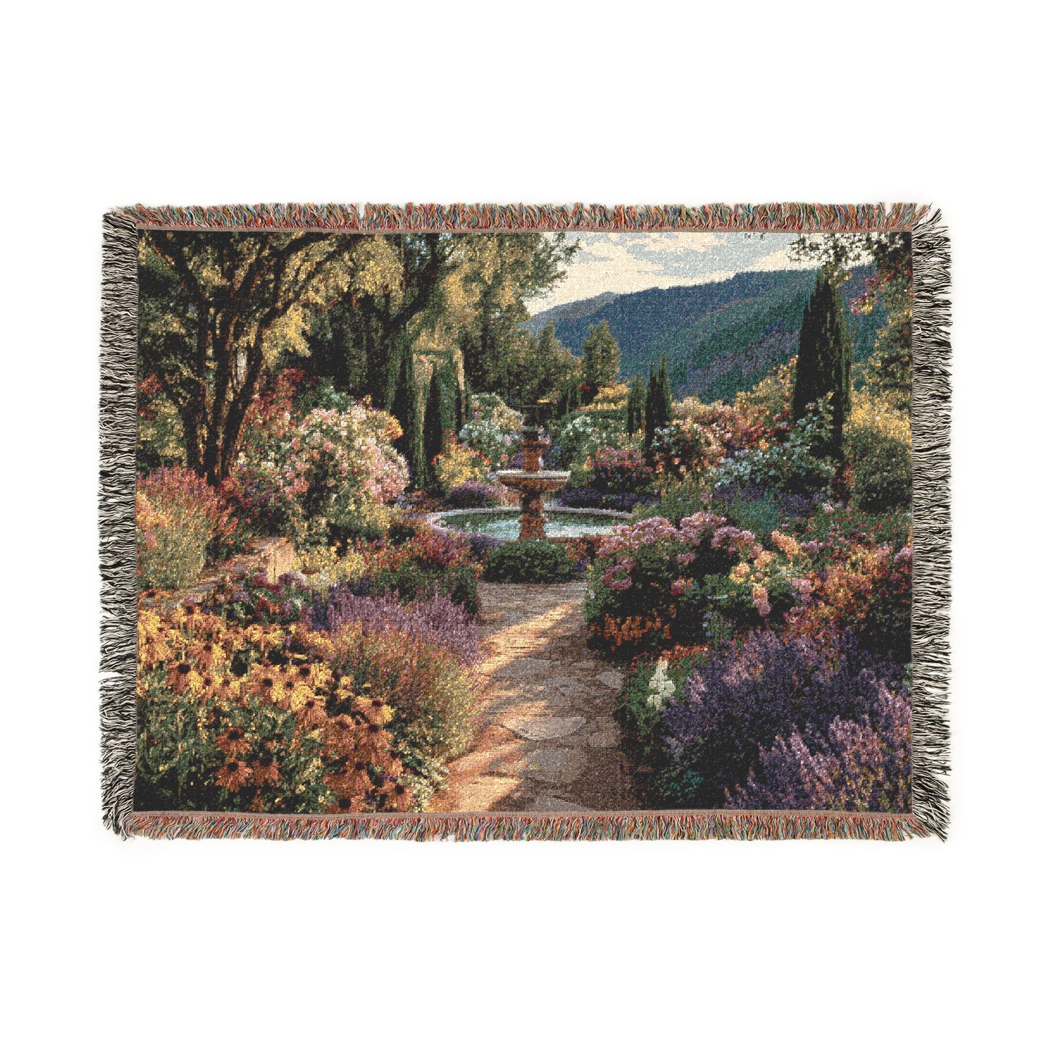 The Garden Path Woven Throw Blanket